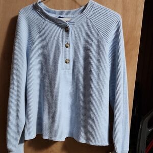 Old Navy Light Blue Textured Button-Down Shirt